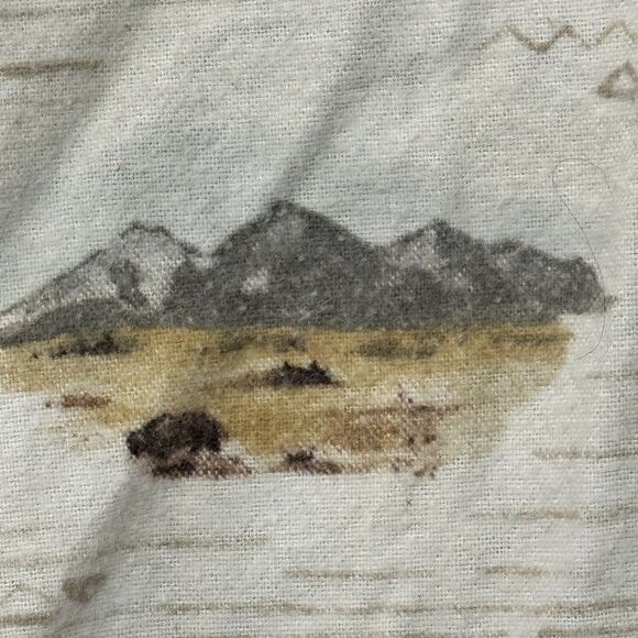 Vtg Cabela's Outdoor Mountain Range Buffalo Scenic Chamois Shirt Flannel Size XL - Picture 3 of 6